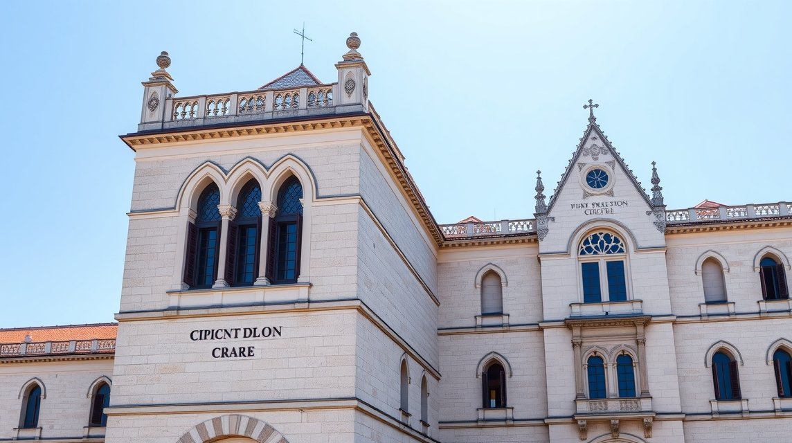 A Cipiko-palota gótikus ablakainak részlete Trogirban.