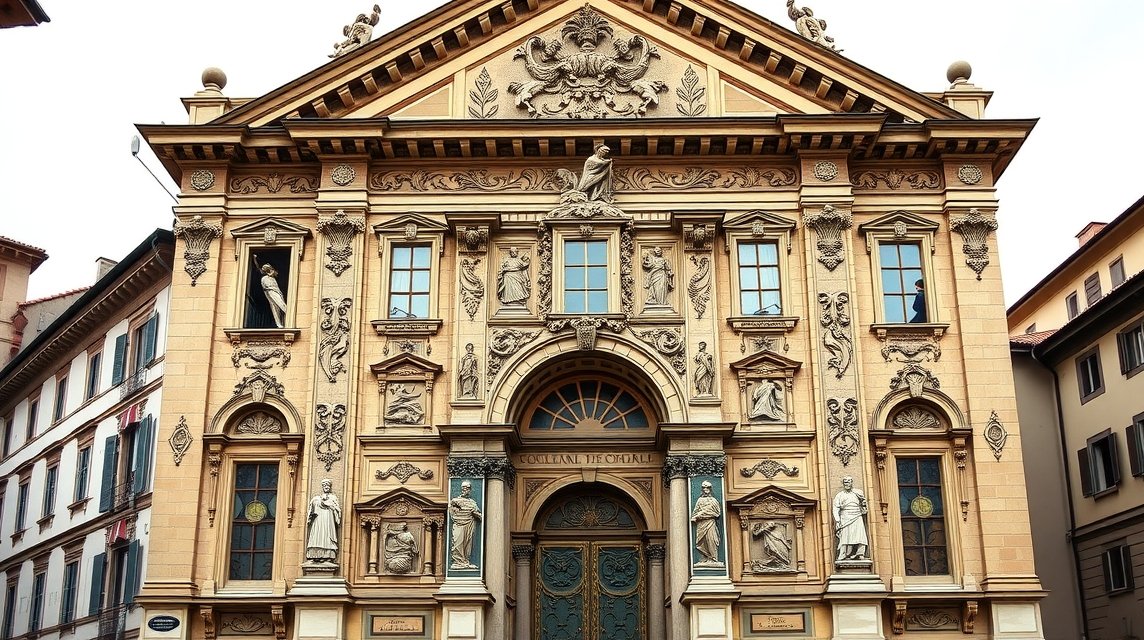 Bergamo látnivalók - A Colleoni-kápolna díszes homlokzata 1 A Colleoni-kápolna díszes homlokzata Bergamóban, Olaszországban.