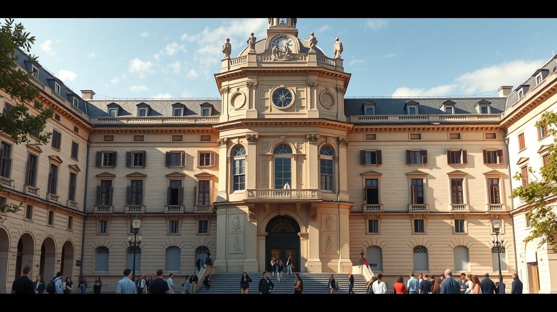 A Faculté de Médecine épülete Montpellier városában, Franciaországban.