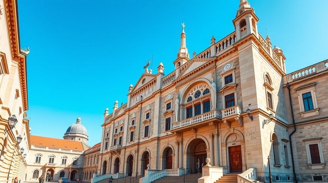 Dubrovnik látnivalók - A Rektori Palota múzeuma 1 A Rektori Palota épülete Dubrovnikban, Horvátországban.