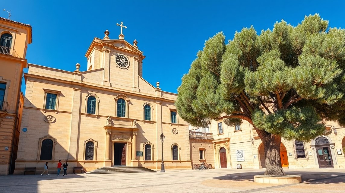 Palma városháza és évszázados olajfa a Cort téren