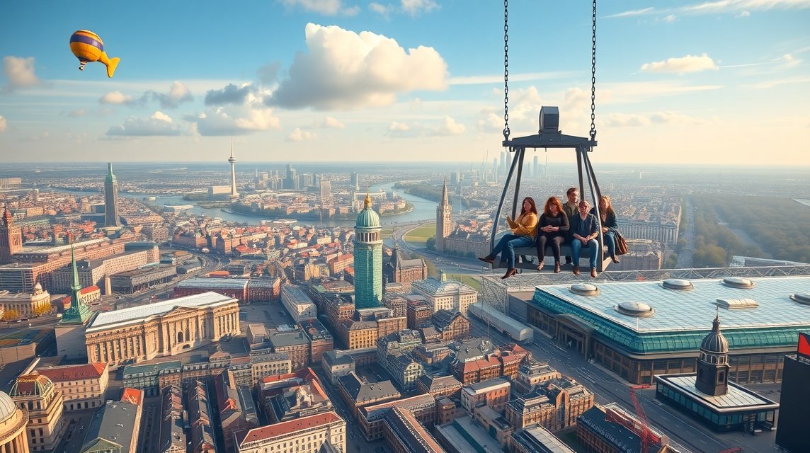 A'ADAM Lookout hinta Amszterdam városának panorámájával