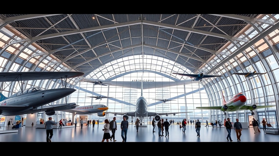 Aeroscopia repüléstörténeti múzeum interaktív kiállításaival.