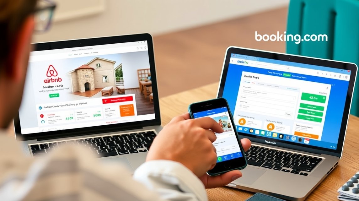 Airbnb és Booking.com online foglalási oldalai