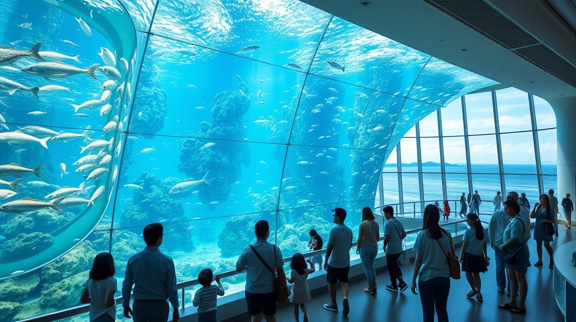 Aquamarine Fukushima - lenyűgöző akvárium látogatók körében