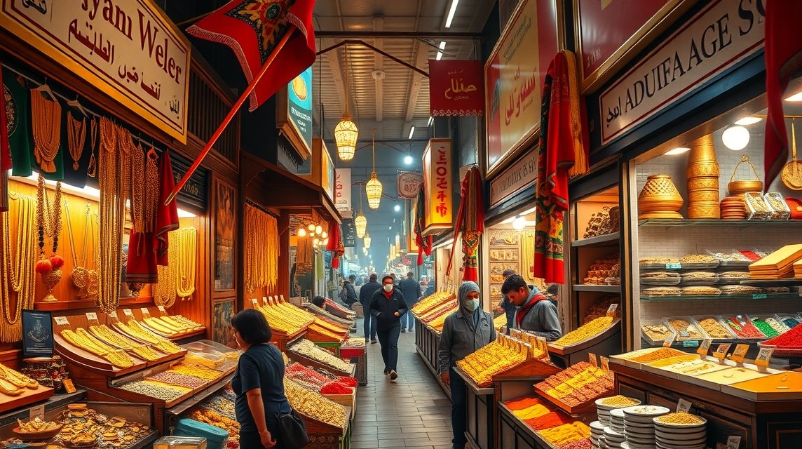 Fűszer- és aranyvásárlás az Arany- és Fűszerpiacon Dubajban