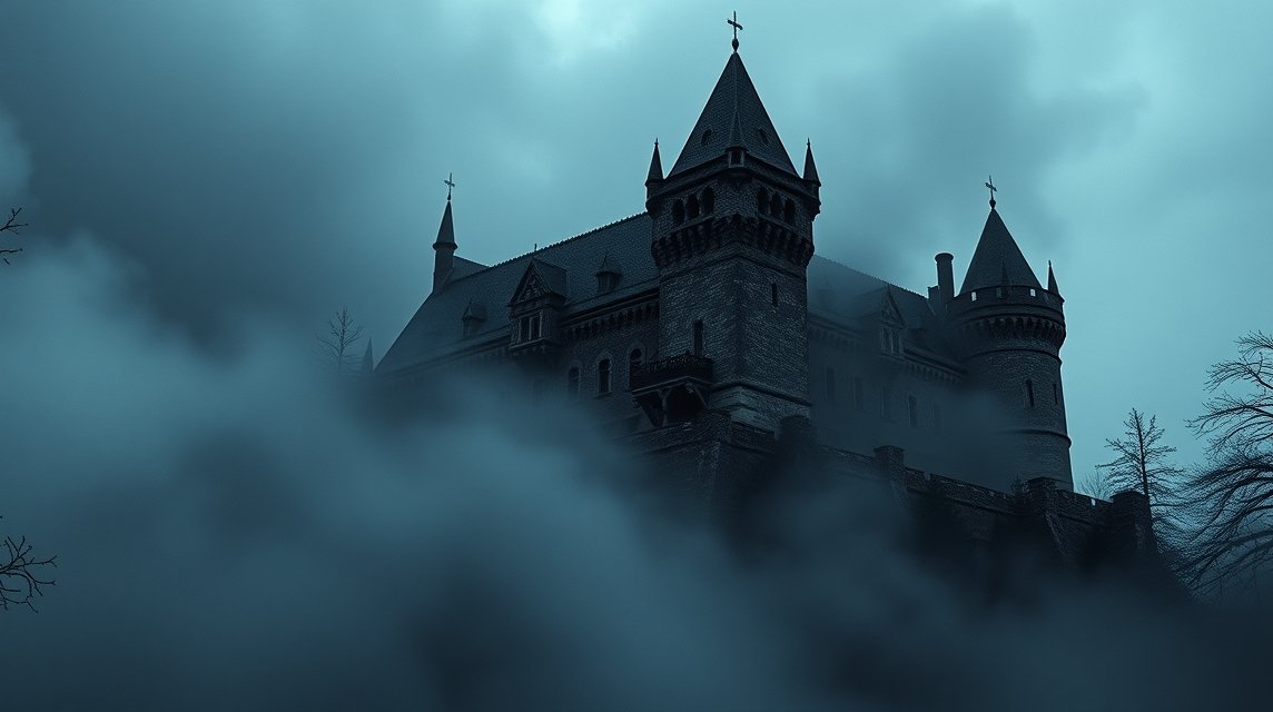 Árva vára: Ahol a Nosferatu vámpírfilm készült 1 Árva vára ködben, ahol a Nosferatu film készült.