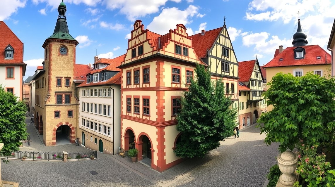 Augsburg óvárosi épületei és hangulatos utcái