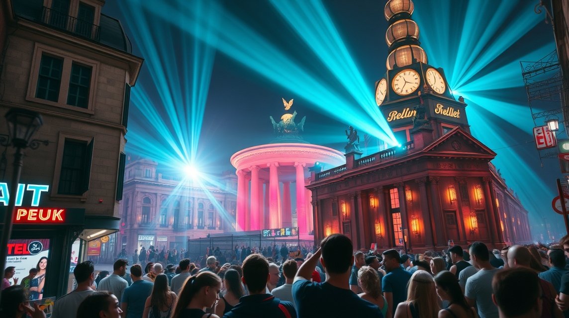 Berlin éjszakai élet, techno klubok és romkocsmák fényjátéka