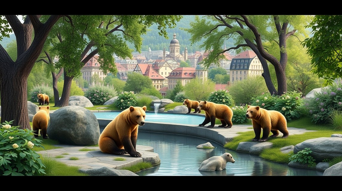 Medvepark, a berni látnivaló játékos medvékkel és gyönyörű tájjal