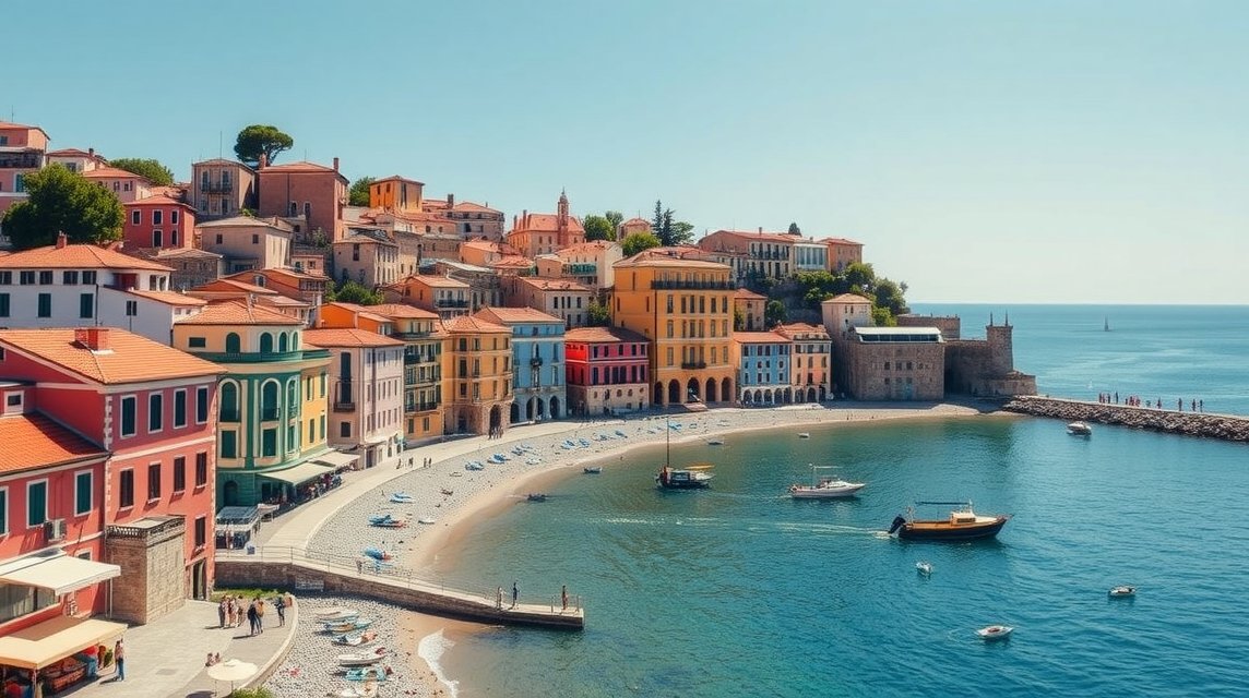 Genova látnivalók - Boccadasse, a festői halásznegyed 1 Boccadasse festői halásznegyedének színes falvai és strandja