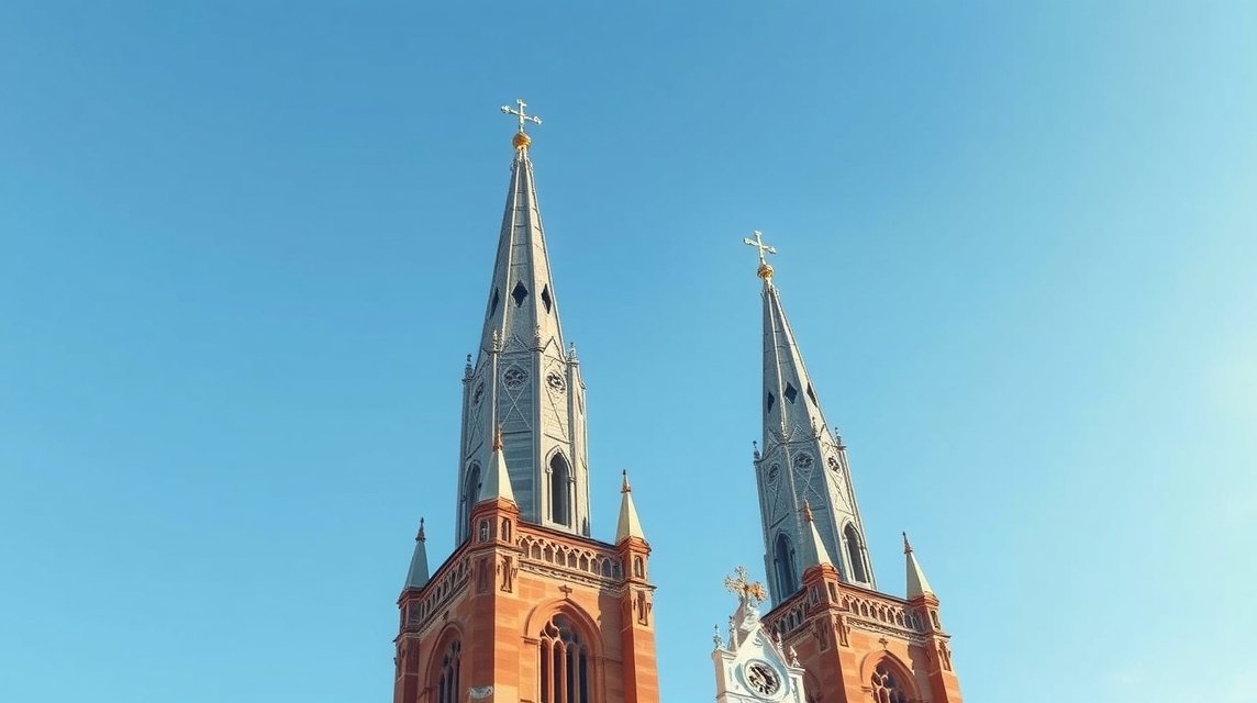 A Szent Miklós-templom impozáns tornyai Brassóban