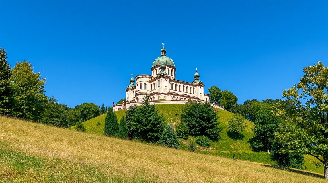 A Cetățuia kolostor a Jászvásár dombtetőjén, gyönyörű panorámával.
