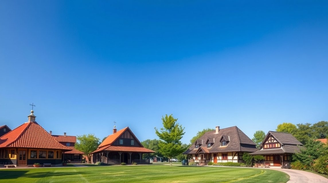 A Dimitrie Gusti Falumúzeum szabadtéri kiállítása Bukarestben