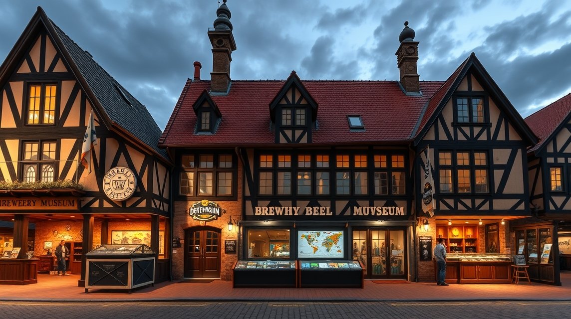 A Dortmund Sörfőző Múzeum épülete éjszakai fényekben.