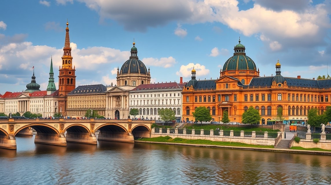 Drezda becenév - "Elbflorenz": Firenze az Elba partján 1 Drezda városképe az Elba partján, barokk épületekkel és híddal.