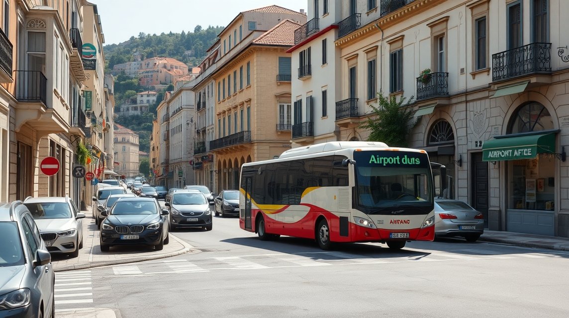Reptéri busz Dubrovnik szívében, forgalom a városban
