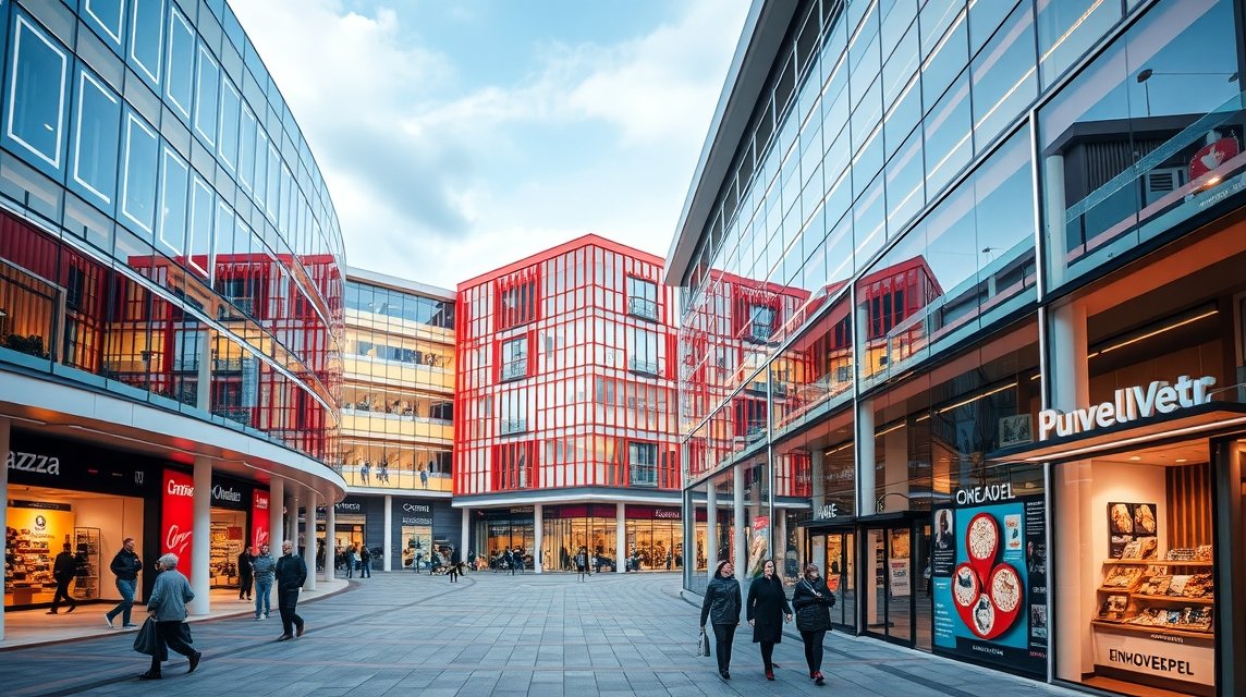 Eindhoven Piazza Center modern üzletei és vásárlási lehetőségei