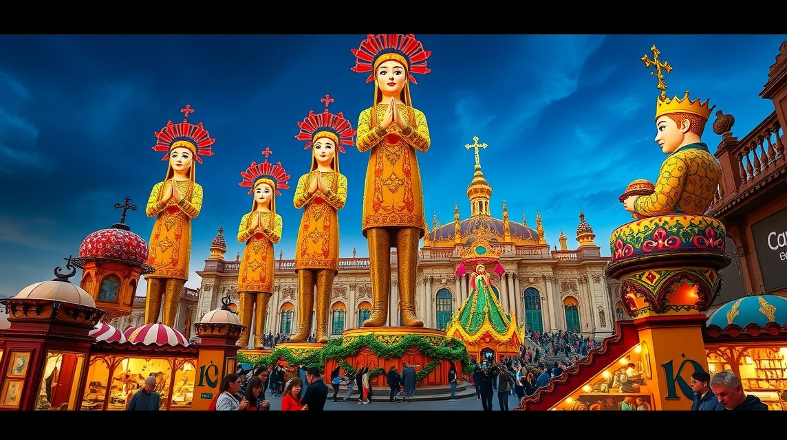 Fallas Múzeum óriásbábúk Valencia városában.