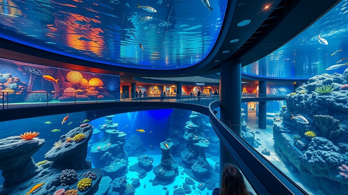 Birmingham National SEA LIFE Centre akvárium belső tere