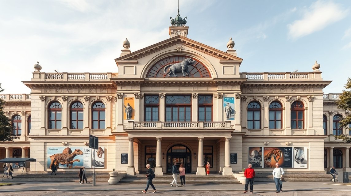 Grigore Antipa Természettudományi Múzeum külső nézete Bukarestben.