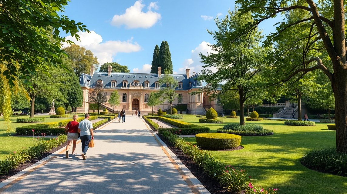 Jardin Public angolpark Bordeaux zöld oázisában.