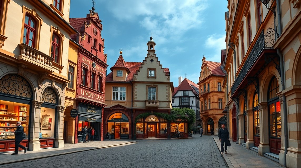 A Kanonok-sor árkádjai Nagyváradon, szecessziós építészet jellegzetességei