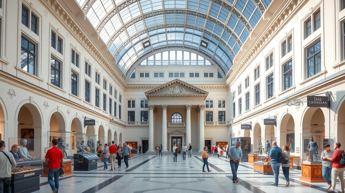 A Karintiai Tartományi Múzeum belső terének látképe.