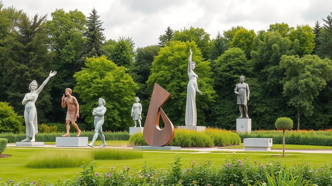 Ingolstadt látnivalók - Lechner Múzeum (Szoborpark) 1 Kültéri szobrok a Lechner Múzeum Szoborparkjában Ingolstadtban.