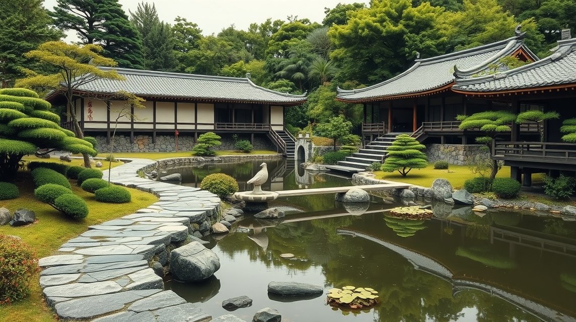 A Macujama Ninomaru történelmi kert szépsége tavaszi virágokkal.