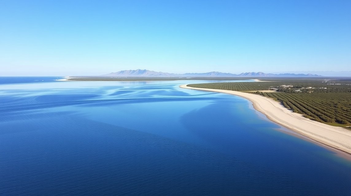 Mar Menor lagúna gyönyörű tája Murcia közelében