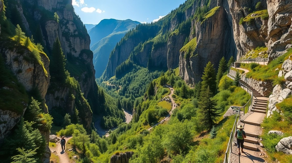 A Medve-szurdok lenyűgöző tája Ausztriában, túrázással.