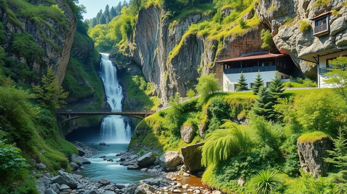 Myrafälle vízesés és környezete Bécs közelében