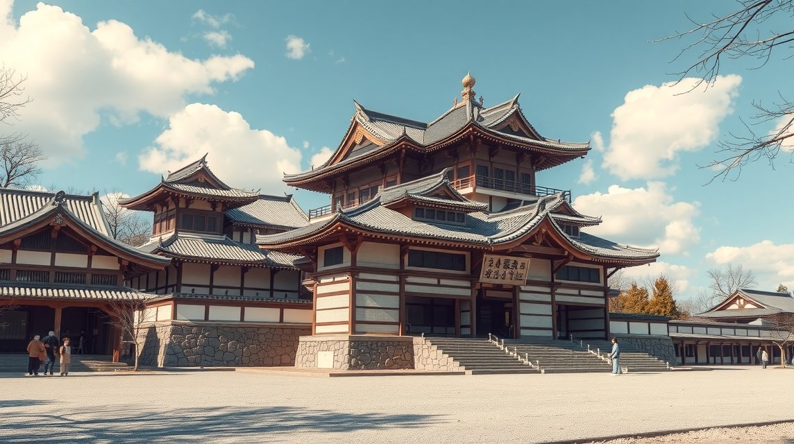 Kiotó látnivalók - Nijo kastély és a "fülemüle padló" 1 Nijo kastély Kiotóban, Japán, híres fülemüle padlóval.