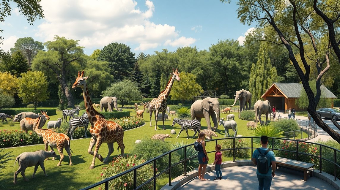 A Montpellier-i Állatkert szépségei, zebrák és zsiráfok.