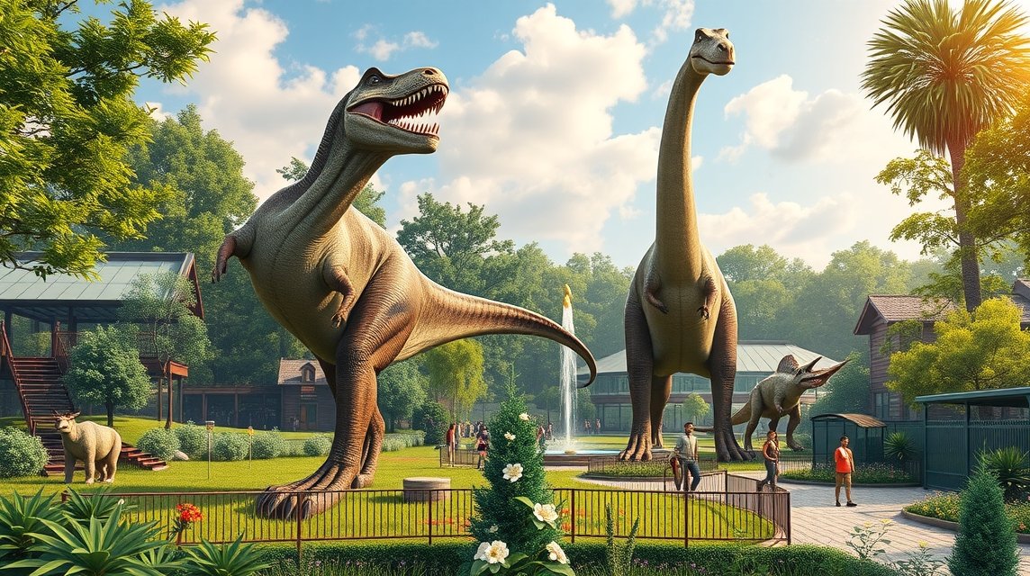 Dinoszauruszok a Plzeňi Dínóparkban, interaktív családi élmény