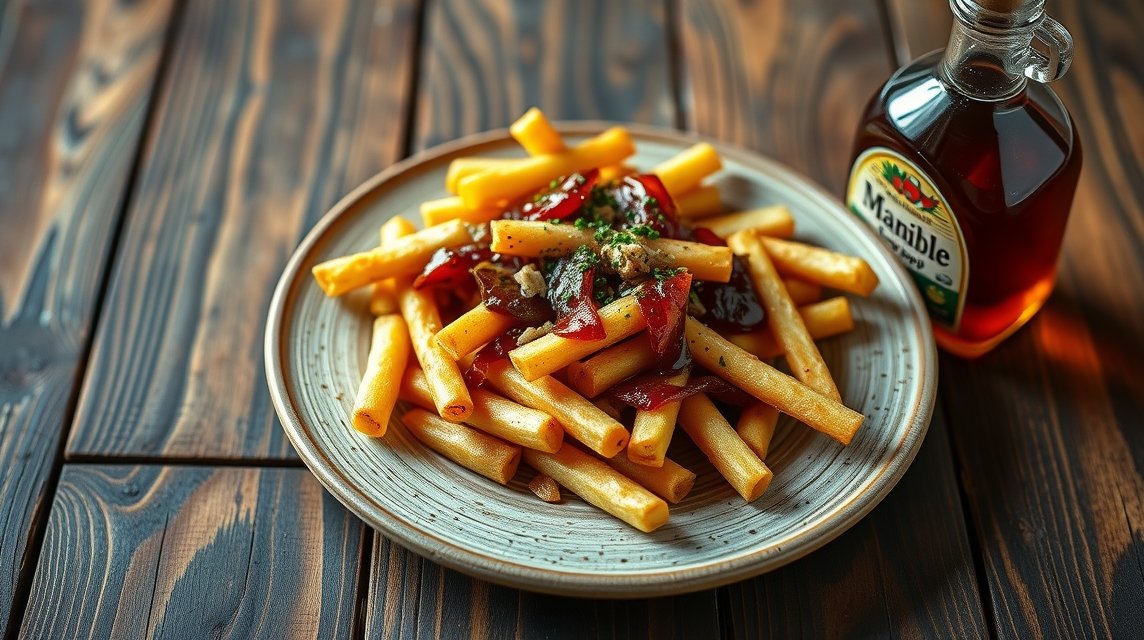 Ropogós poutine juharsziruppal