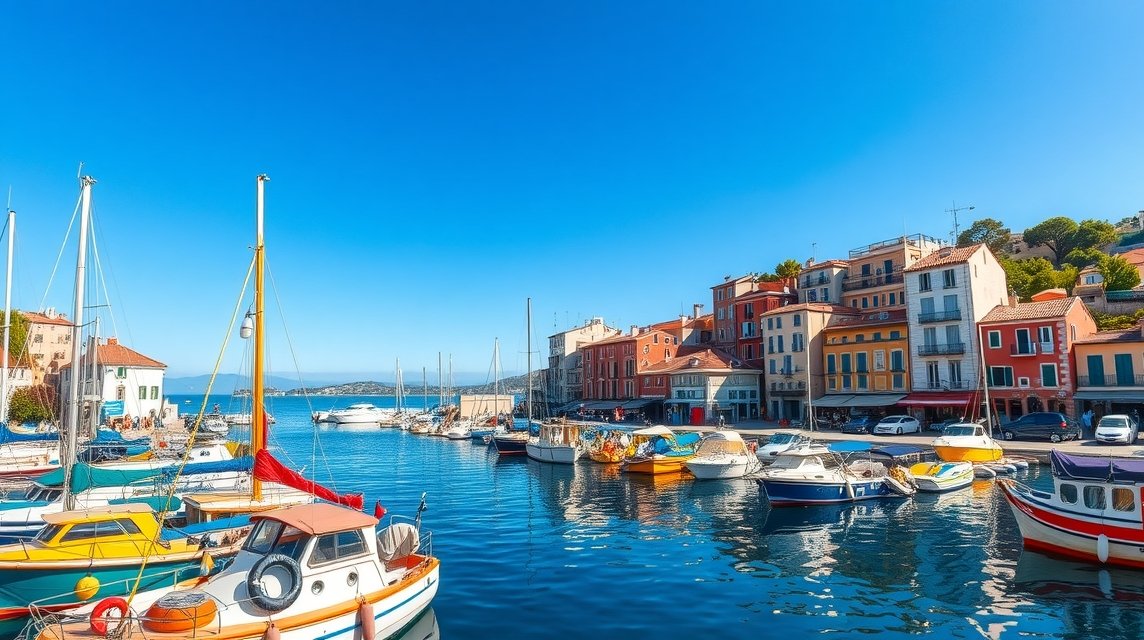 Vallon des Auffes festői halászkikötő Marseille-ben színes csónakokkal