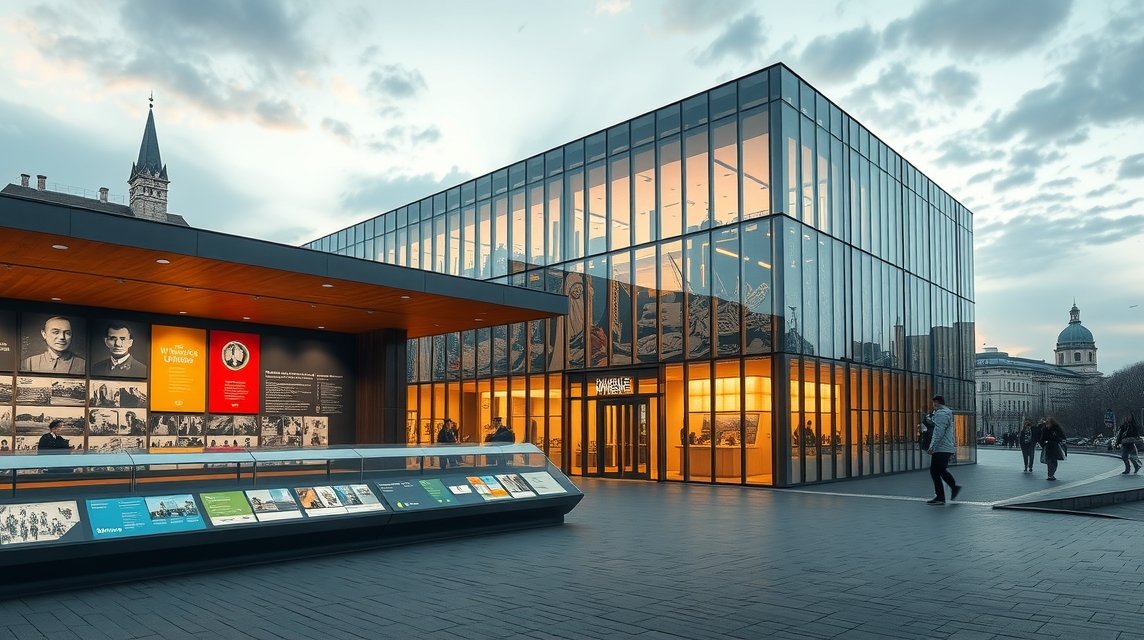 A Varsói Felkelés Múzeuma modern épülete
