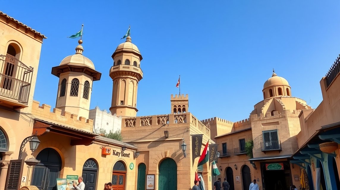 Al Fahidi történelmi negyed építészeti részletei Dubajban