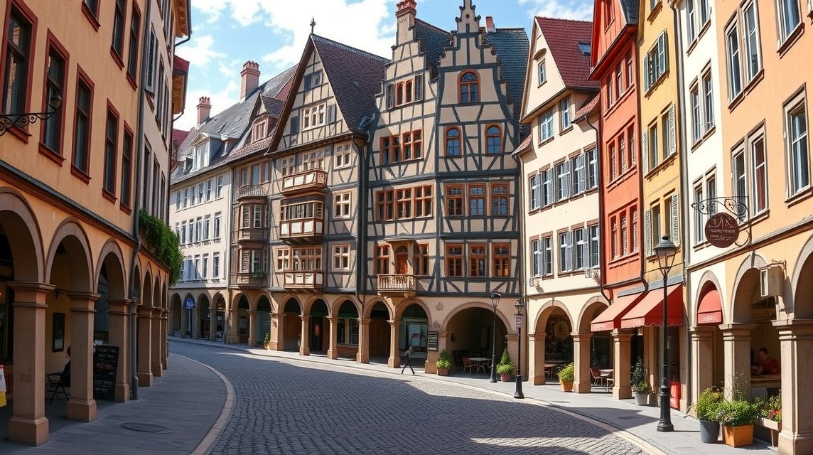 Bern Óvárosának árkádjai, középkori házak és üzletek a világörökségben.