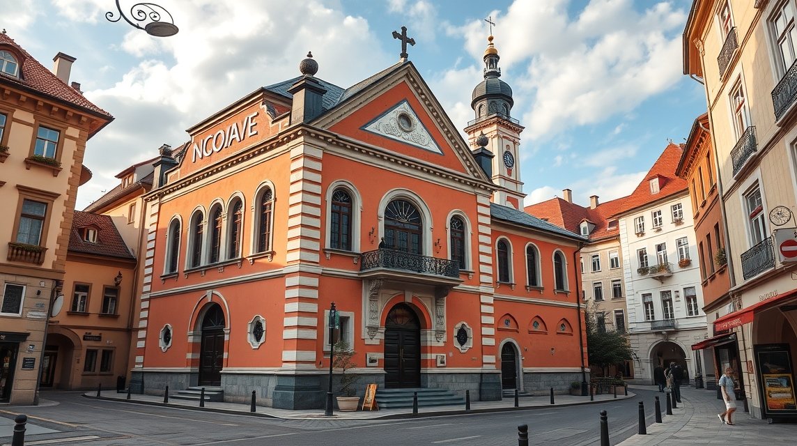 Brassó látnivalók - A neológ zsinagóga 1 A neológ zsinagóga Brassó belvárosában, szecessziós stílusban.