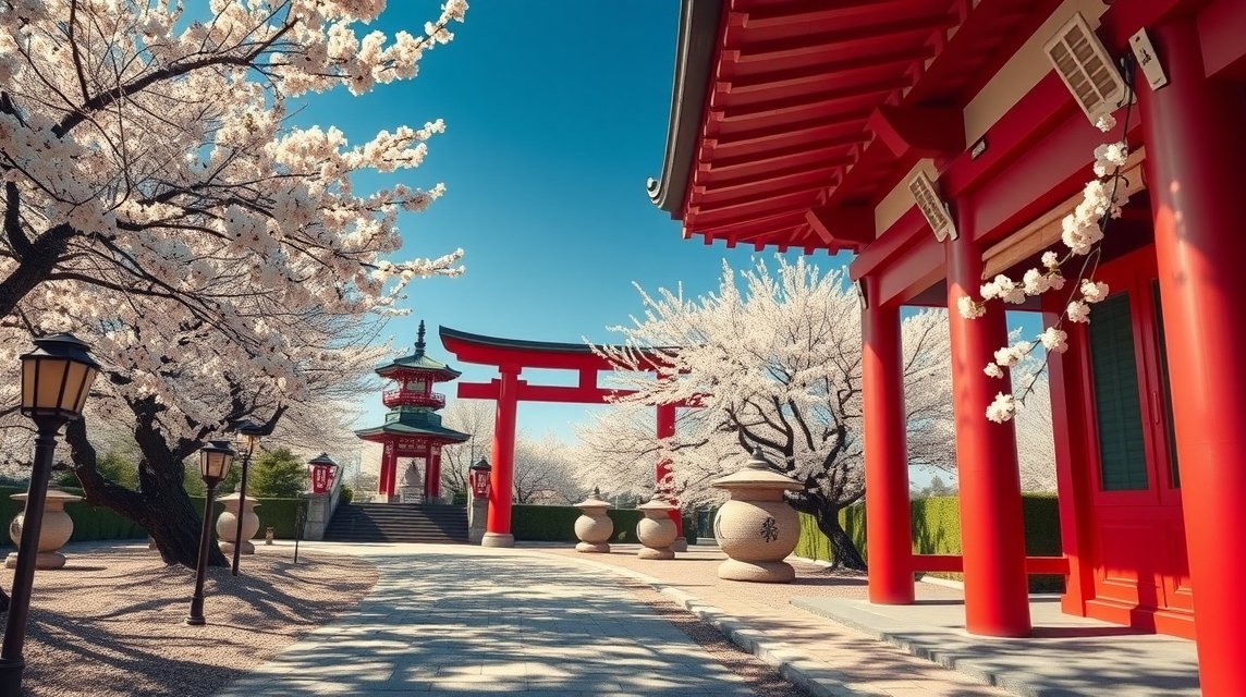 Yasaka szentély és a cseresznyevirágok a Maruyama parkban Kiotóban