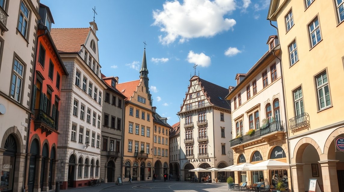 Klagenfurt Alter Platz történelmi épületei, Ausztria