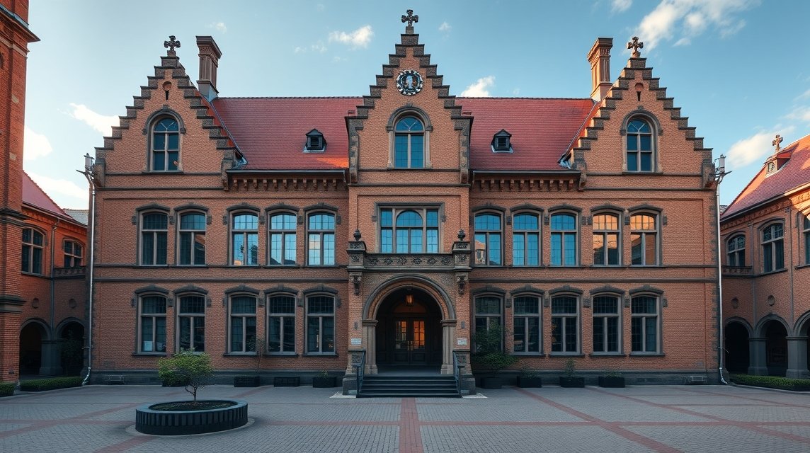 Lübeck látnivalók - A Szentlélek-kórház (Heiligen-Geist-Hospital) 1 A Szentlélek-kórház épülete Lübeckben, német középkori építészet