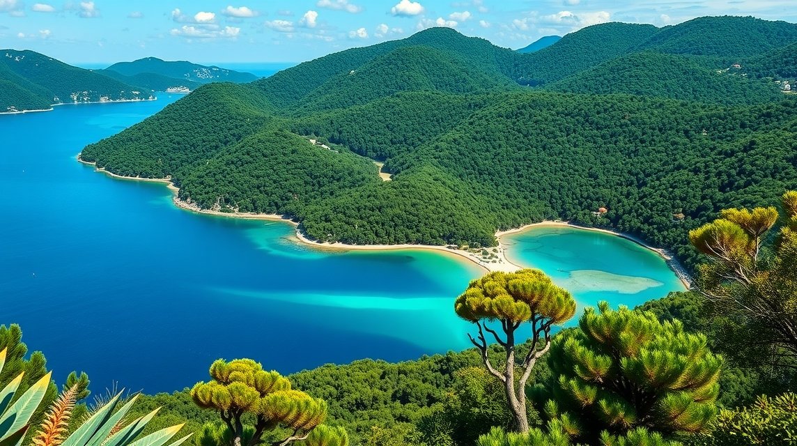 Mljet szigete: A zöld oázis és a titokzatos sós vizű belső tavak 1 Mljet szigete zöld oázisa és sós tavak varázsa.