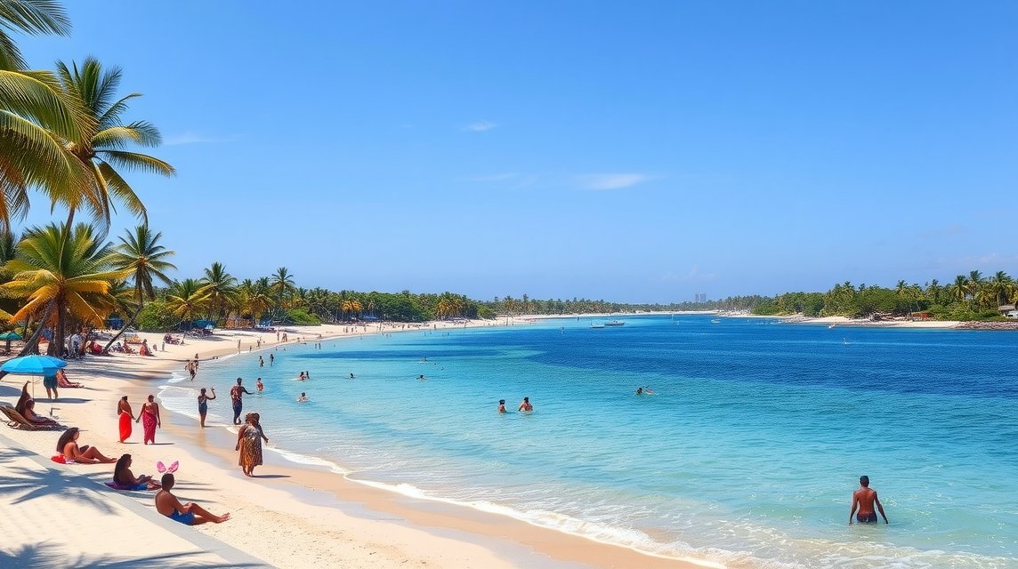 Nyali Beach Mombasában, strand és tengerparti élet képe