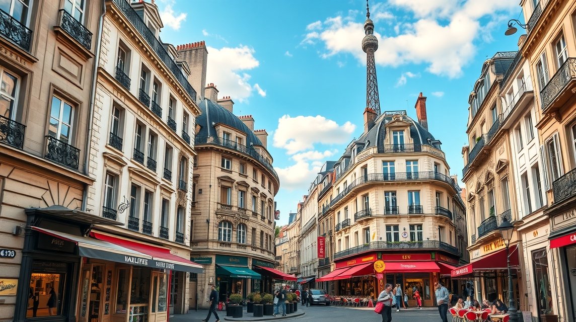 Párizs Latin negyedének hangulatos utcái és az Eiffel-torony