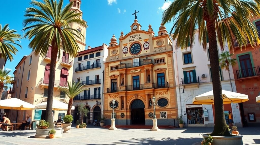 A Picasso szülőháza a Plaza de la Merceden Málagában, Spanyolországban.