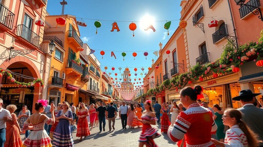Málaga ünnep: tánc és fények a Feria de Málaga forgatagában.